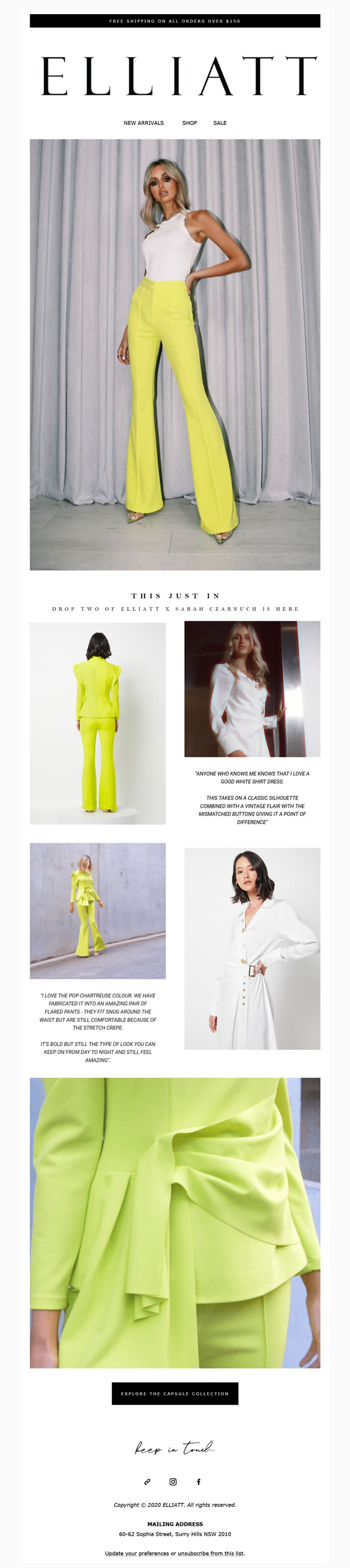 MailChimp Template design for "Elliatt"