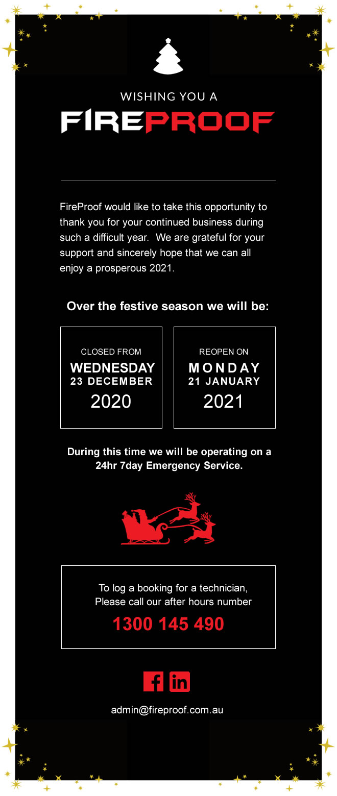 "Fireproof Christmas Mailer" MailChimp Template Design