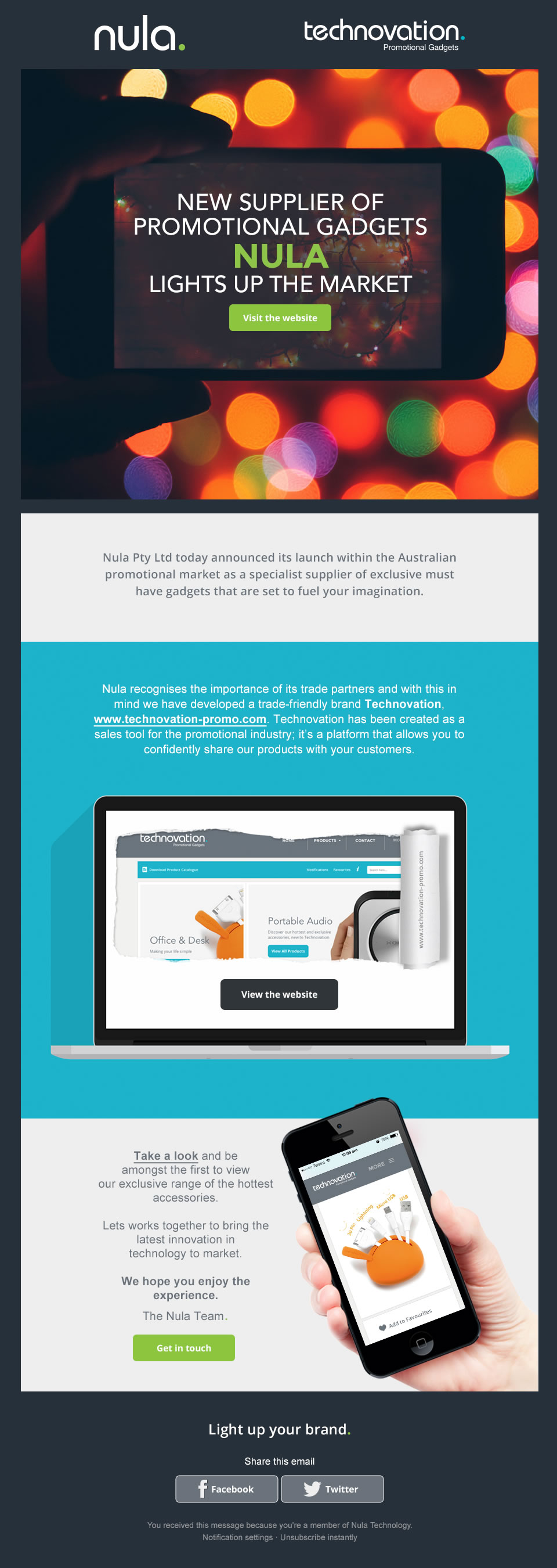 "Nula Catalogue - June 2014" MailChimp Template Design