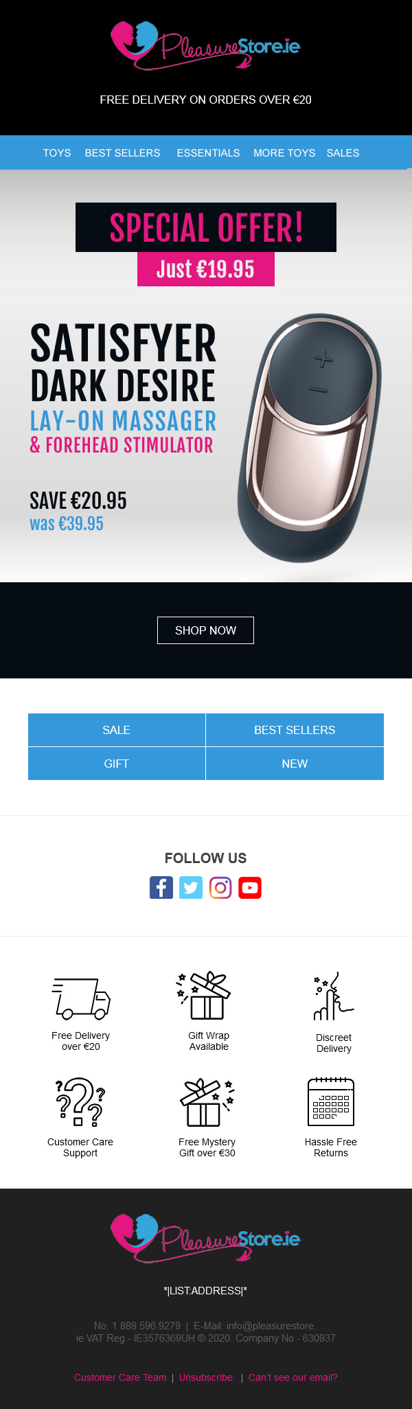 MailChimp Template design for "Satisfyer Dark Desire"