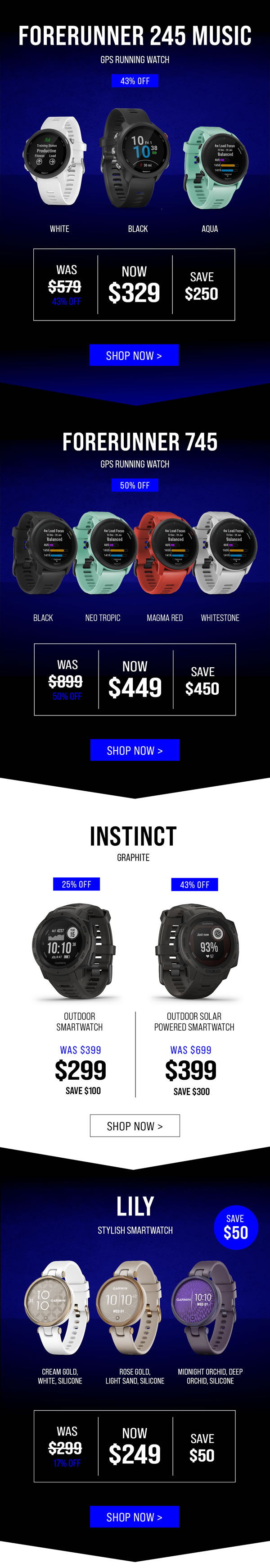 "Garmin Fenix 6 Range" MailChimp Template Design