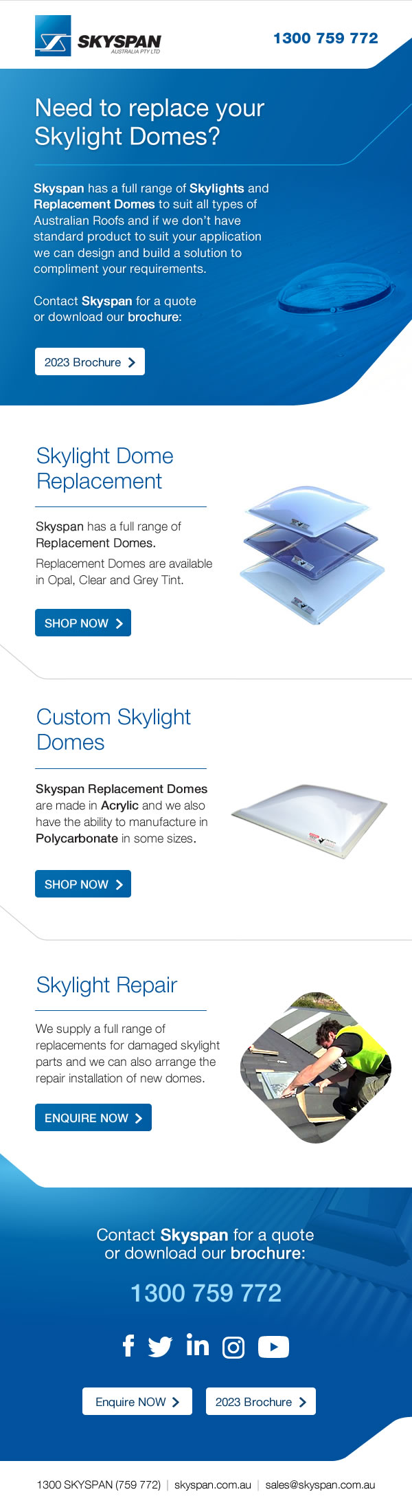 "Skyspan Mailer" MailChimp Template Design